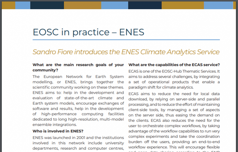 EOSC in Practice - ENES and EUDAT